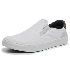 Sapatênis Slip On Palmilha Gel Off White Caramelo Olivieri - comprar online