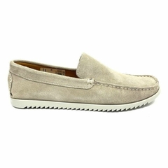 Sapato Mocassim Nobuck de Couro Sanches Off White Olivieri - comprar online