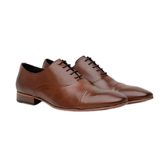 Sapato Social Loafer Premium em Couro Marrom Olivieri