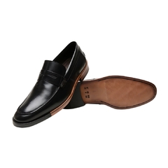 Sapato Social Loafer Special Galli de Couro Preto Olivieri - Olivieri Calçados