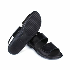 Sandália Casual Masculina em Couro Floater Preto Olivieri na internet