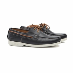 Sapato Docksider Couro Nobuck Masculino Marinho Olivieri