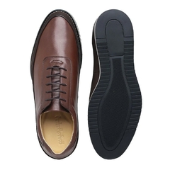 Sapato Casual Oxford Couro Olivieri cor Tabaco - Olivieri Calçados