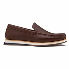 Sapato Mocassim Masculino Couro Masfut Tan Café Olivieri - comprar online