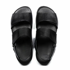 Sandália Casual Masculina em Couro Floater Preto Olivieri - comprar online