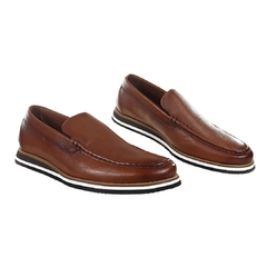 Sapato Casual Mocassim Monferrato Slip On Marrom Olivieri