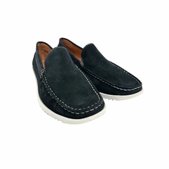 Sapato Mocassim Nobuck de Couro Sanches Preto Olivieri