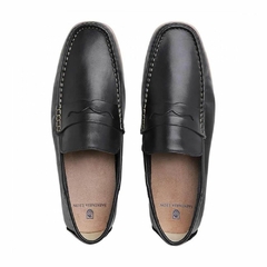 Sapato Mocassim Casual Masculino Couro Leon Preto Olivieri - Olivieri Calçados