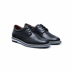 Sapato Masculino Derby Preto John Couro Legitimo Olivieri