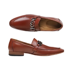 Sapato Social Loafer de Couro Caramelo Masculino Olivieri na internet