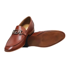 Sapato Social Loafer de Couro Caramelo Masculino Olivieri - Olivieri Calçados