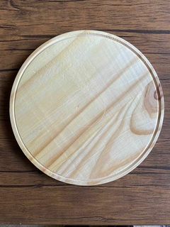 Plato de madera redondo