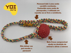 Brinquedo Puxador Cães Paracord Arco Íris - Yoi Pets