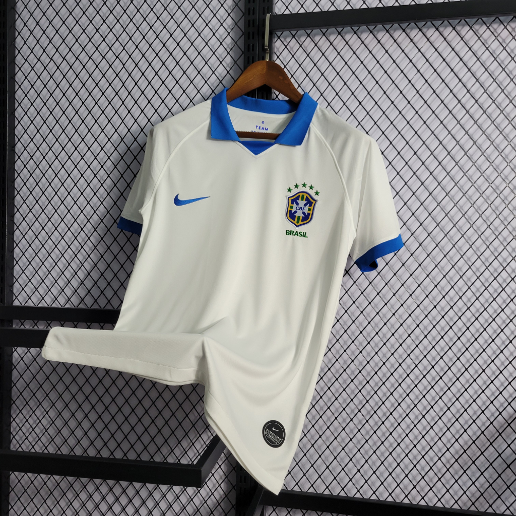 Camisa Brasil Branca gola polo - Na Trave F.C.