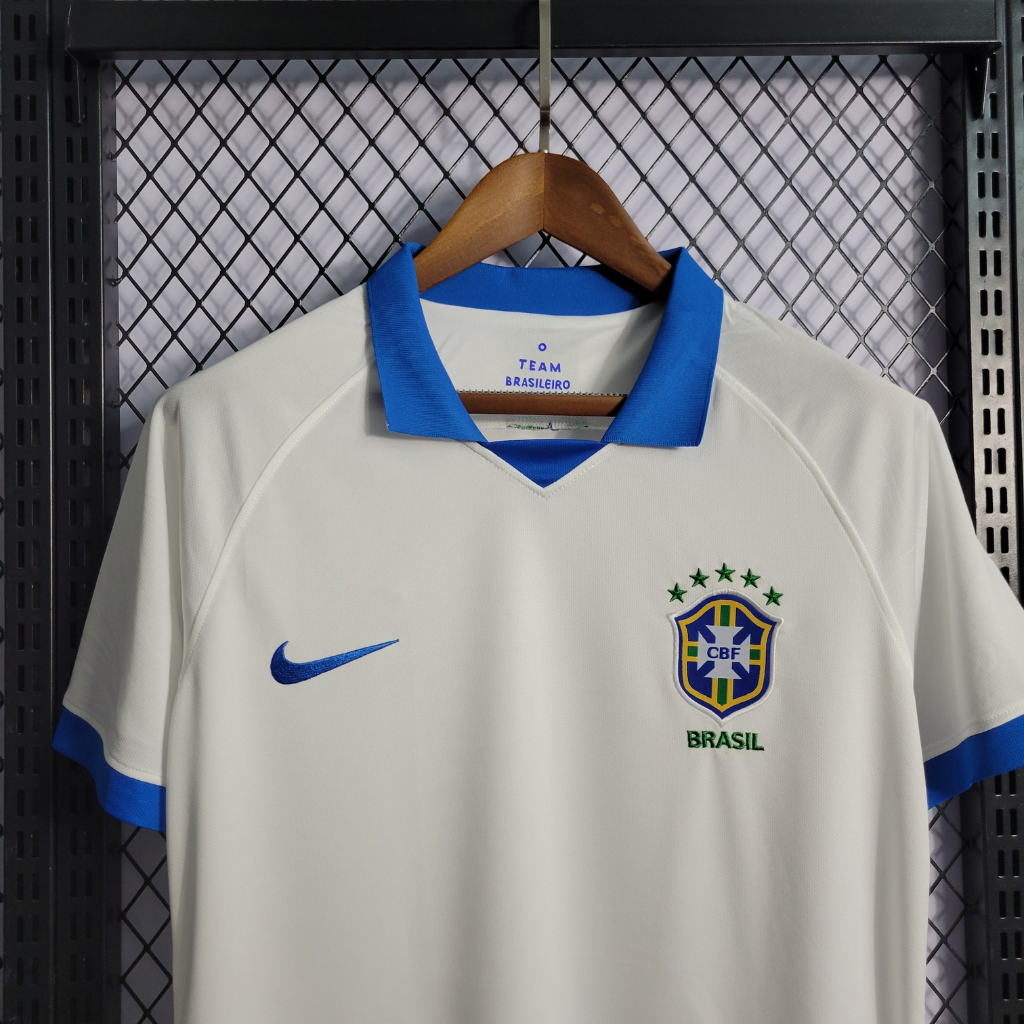 Camisa Gola Polo Seleção Brasileira Branca
