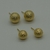 Brinco bolinha fosca 8mm banhado ouro 18k