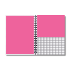 Caderno Vichy Pink e Cinza - comprar online