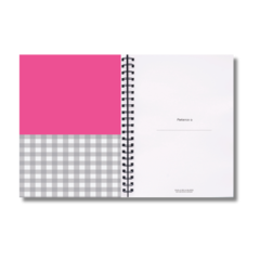 Caderno Vichy Pink e Cinza na internet