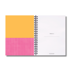 Caderno Grid Pink e Amarelo na internet