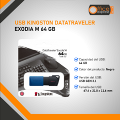 Memoria USB DataTraveler Exodia M 64 GB