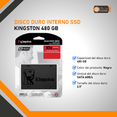 DISCO DURO KINGSTON SSD 480GB SATA III 2.5
