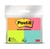 BLOCO ADESIVO POST-IT 3M 38X50mm TROPICAL COM 4 CORES