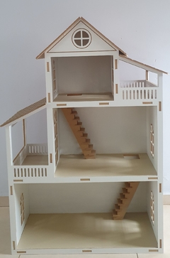 Casa Muñecas Madera XL + 10 muebles fibrofacil - comprar online