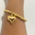 Pulseira de bolinhas com pingente de coração folheado a ouro 18k - comprar online