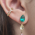 Piercing Fake de Elos com Zircônia Cristal no banho de Ouro 18k. - comprar online