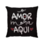 Capa de Almofada Neo O Amor Mora Aqui Preto