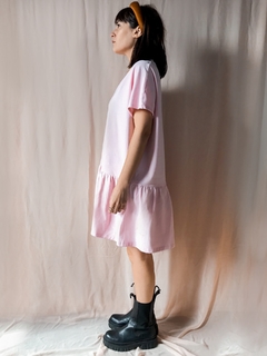 VESTIDO OVERSIZE CON VOLADO-M4001-DIGITAL - comprar online