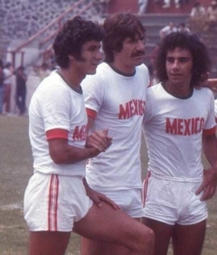 Jersey Retro México 1980 Hugo Sanchez White/red on internet