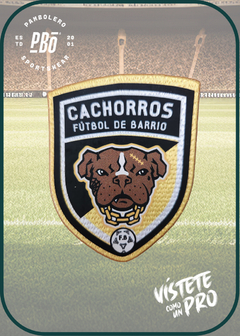 Parche Flock Corte Láser: Cachorros Futbol De Barrio