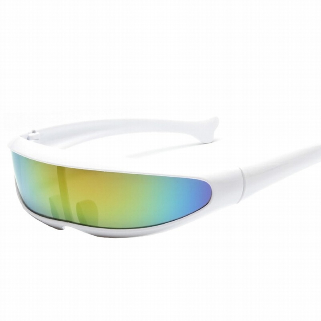 16 pares Futurista Estrecho Cíclope Gafas de sol UV 400 Gafas de sol  robóticas frescas Gafas futuristas con lente de color para mujeres hombres