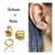 Brinco Argola Click + Piercing Banhado A Ouro 18k Semijoia - Rosaria Semijoias