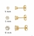 Brinco Feminino Ponto De Luz kit 3 Pares + Piercing Fake Banhado a ouro 18k - Rosaria Semijoias