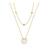 Colar Duplo Luxuoso Corrente Delicada Choker Banhado a Ouro 18k - comprar online