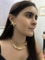 Look Pronto Colar Ajustável Com Brinco Modelo Orgânico Flor - Rosaria Semijoias