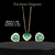 Conjunto Colar e Brincos Zircônia Verde Tifany Banho Ouro 18k - comprar online