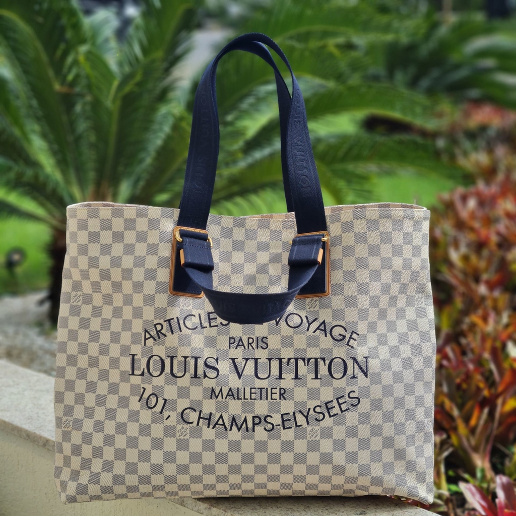 Louis Vuitton White Damier Azur Beach Cabas GM