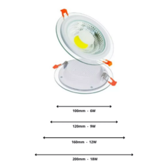 Panel Led Techo Embutir Plafón Redondo 18w Cálido Frio