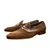 Loafer Masculino Marrom Hanmce de Luxo em Couro, com detalhe elegante na parte frontal.