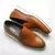 sapato mocassim masculino castanho heidelberg, modelo elegante e confortável, com solado de borracha.