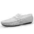 Mocassim Masculino em Couro Branco Casual Italiano