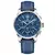 Relógio masculino Pagani Design Blue Magna com mostrador azul e pulseira de couro azul.