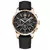 Relógio masculino Pagani Design Gold Black Magna com mostrador preto e detalhes em dourado, pulseira de tecido preto.