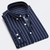 Camisa social masculina slim fit listrada