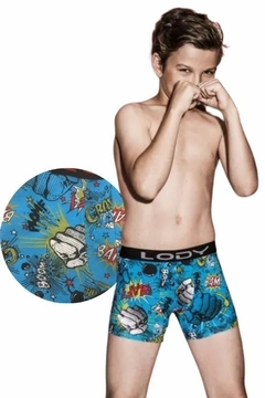 LM618-MARCA: LODY KIDS | Boxer Alg.Lycra estampado