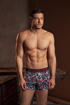 LM926-MARCA: LODY MEN | BOXER DE ALG.LYCRA ESTAMPADO ORNAMENTAL.