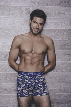 LM929-MARCA: LODY MEN | BOXER DE ALG.LYCRA ESTAMPADO CISNES.